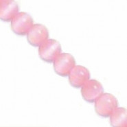 Cat eye glass beads 4mm Peach pink